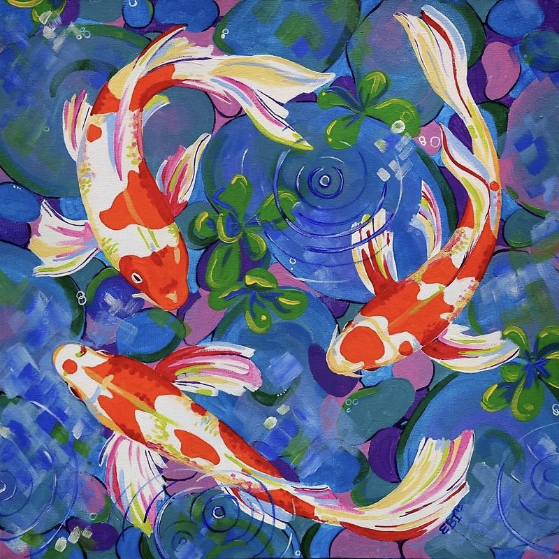 Koi Fish paint by numbers kit