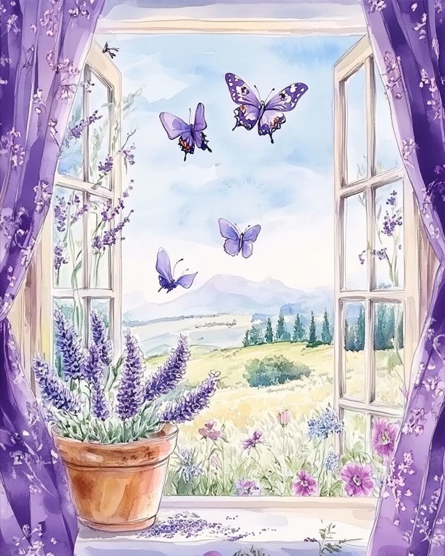 Lavender Whisper paint by numbers kit