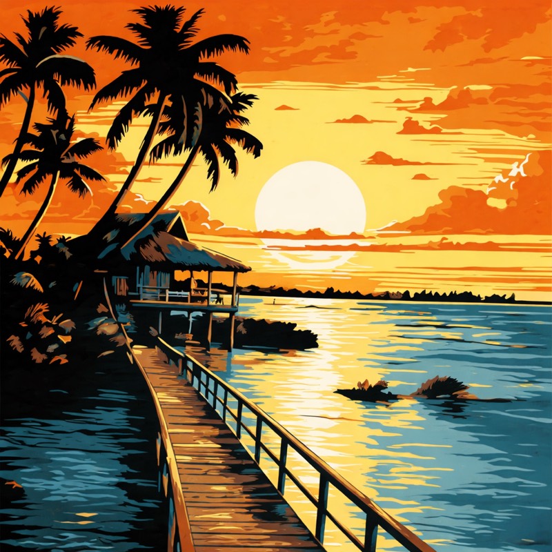 Palm Ember paint by numbers kit