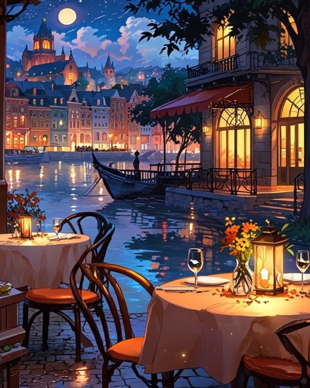 Riverside Ember paint by numbers kit