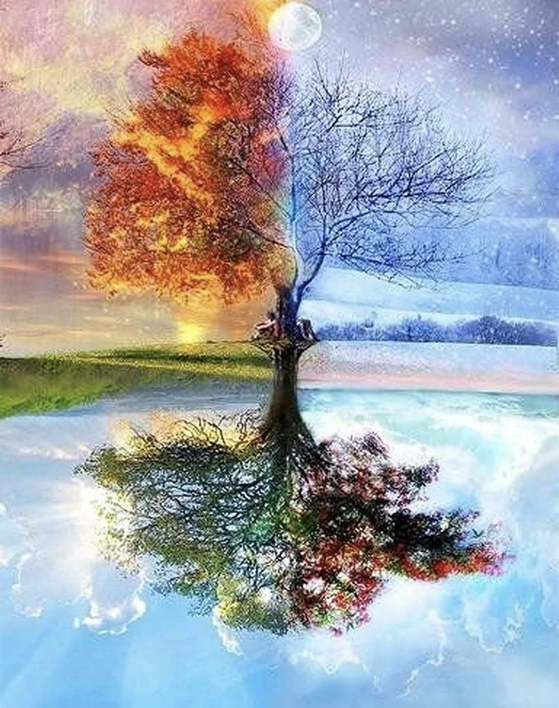Four Season paint by numbers kit
