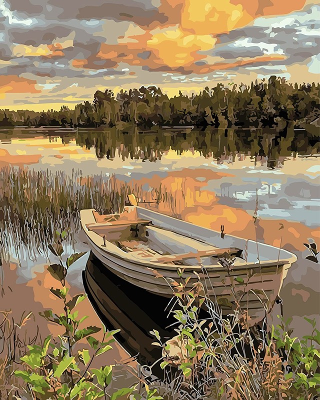 Golden Hour paint by numbers kit