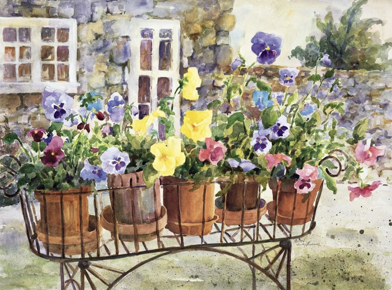 Sun-Loving Flowers paint by numbers kit