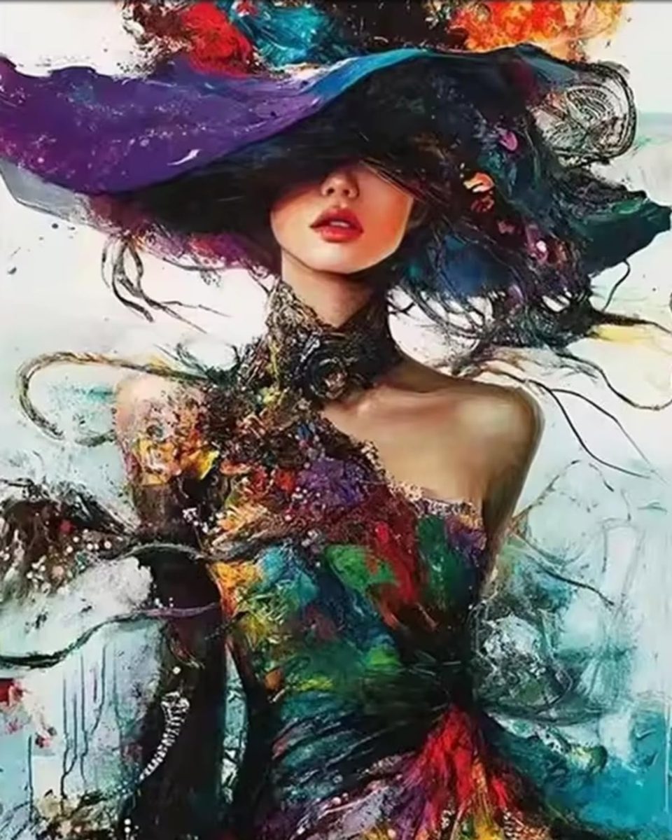 Lady Violet paint by numbers kit