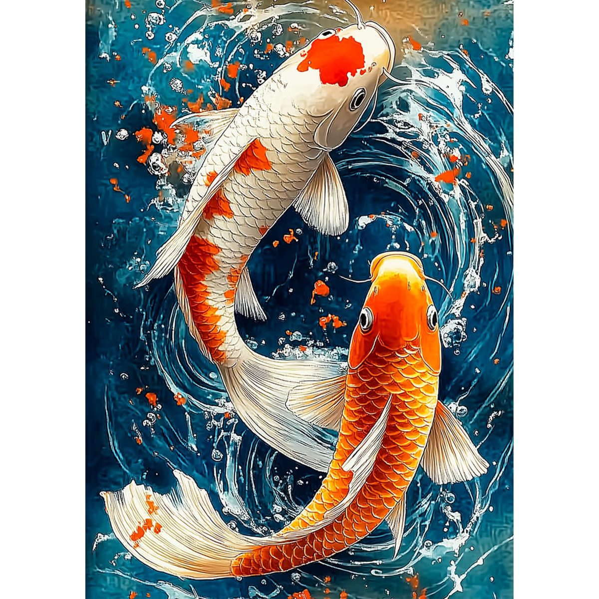 Koi Harmony paint by numbers kit