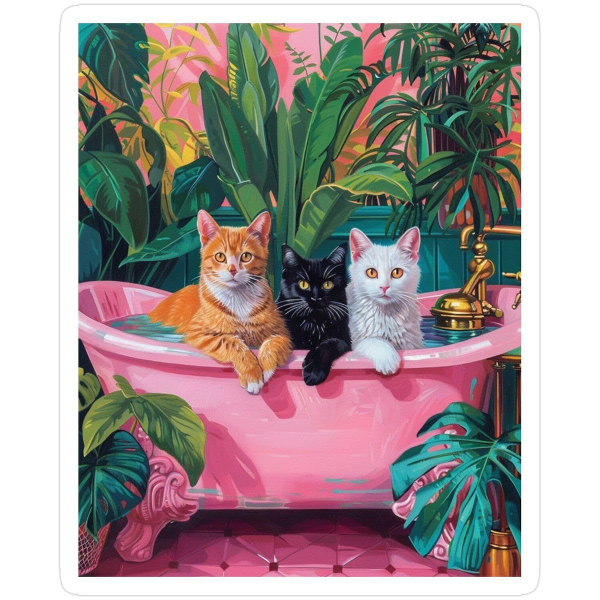 Bathtub Trio paint by numbers kit