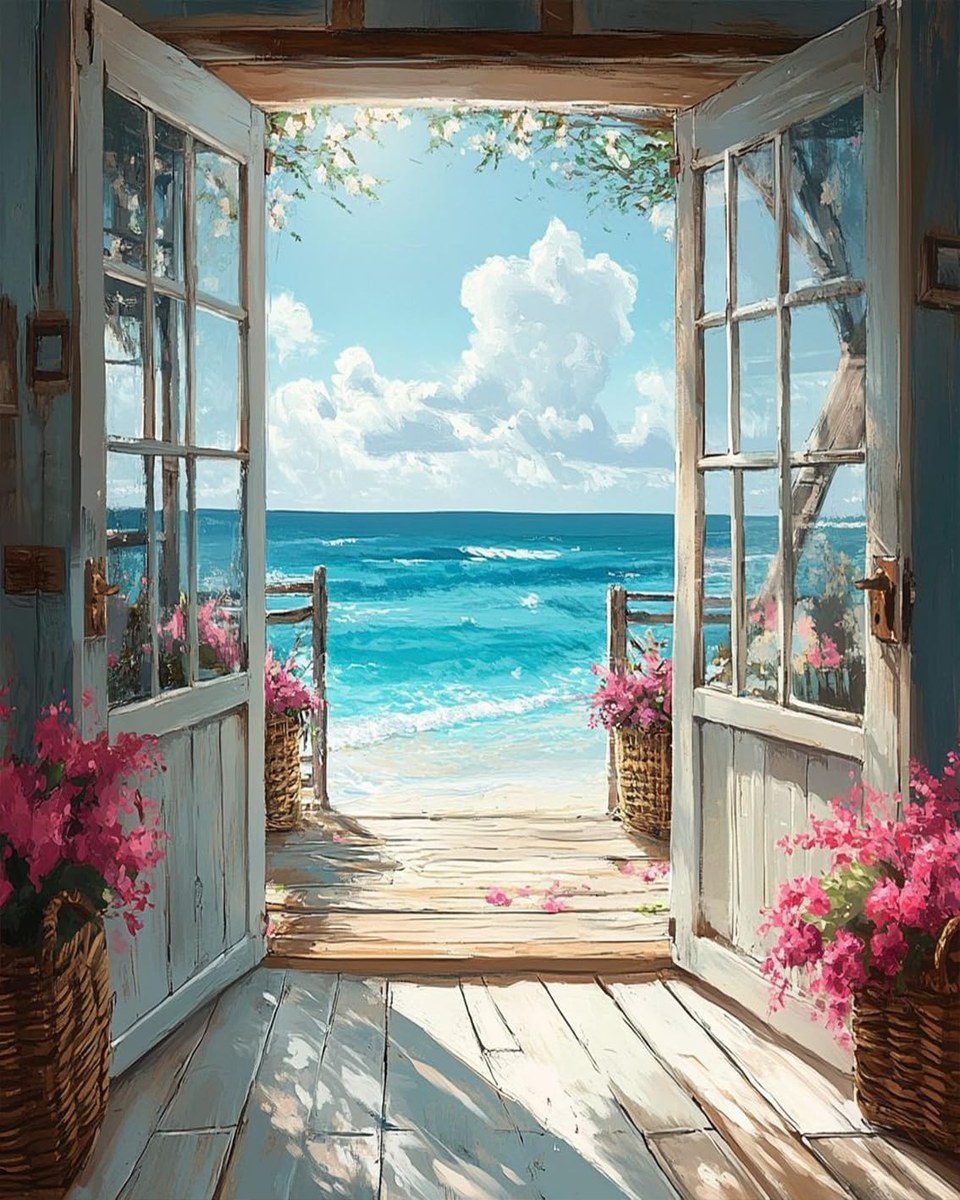 Beach Portal paint by numbers kit